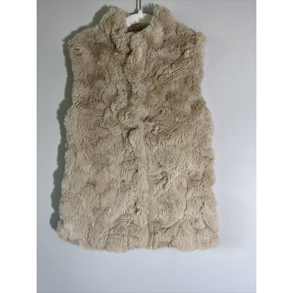 Mayoral Girls Faux Fur Vest Size 8 128cm Neutral Luxury Winter Photographs